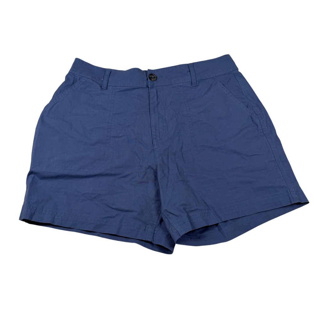 Eddie Bauer Womens Blue Specialty Dyed Hiking Shorts Size 8 Outdoor Casual